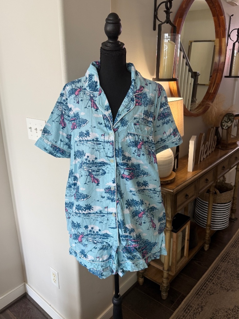 Printfresh Golf Organic Cotton Short PJ Set.  Size XL.